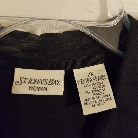 St. John Bay, Black, Button Down Shirt - Picture 4 of 5